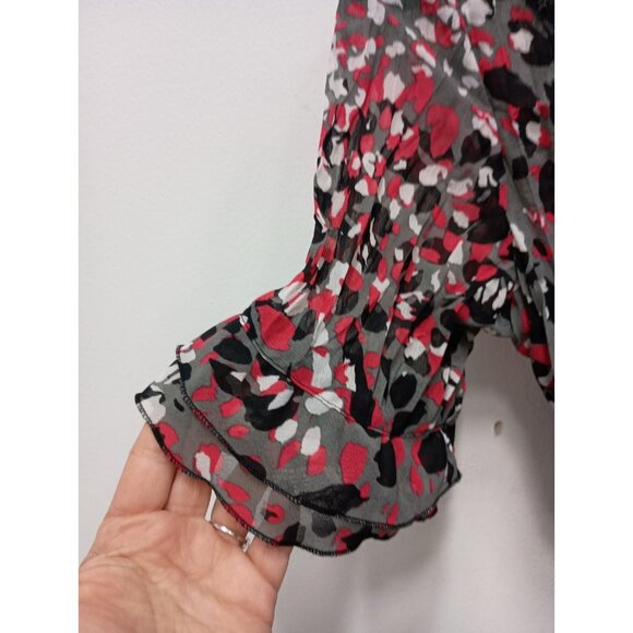 Y2K NY Collection Womens Fairy Grunge Top Small Crinkle Lace Short Sleeve - Picture 5 of 10